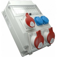 Βιομηχανικός Πίνακας με 1 Πρίζα 5x32A & 2 Πρίζες 5x16A 400V & 2 Πρίζες Σούκο 16A 230V IP54 ROS 11/x-14/S